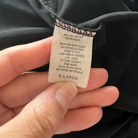 Tiffany and Grey Mock Turtleneck Liquid Metal Shirt sz XL - Picture 4 of 4